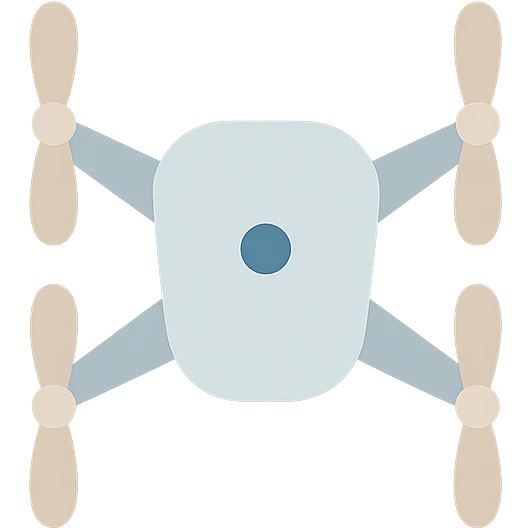 simple drone, flat color icon style, minimal details emoji