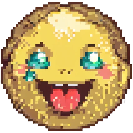 drooling emoji with special needs, friendly and positive expression emoji