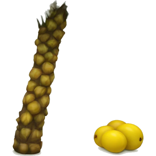 Realistic palm tree with yellow dates emoji