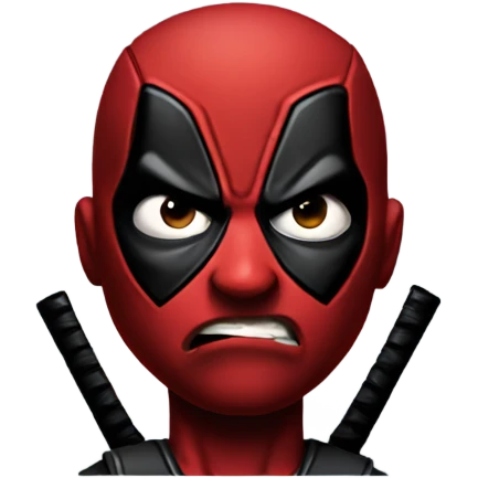 Black deadpool angry emoji