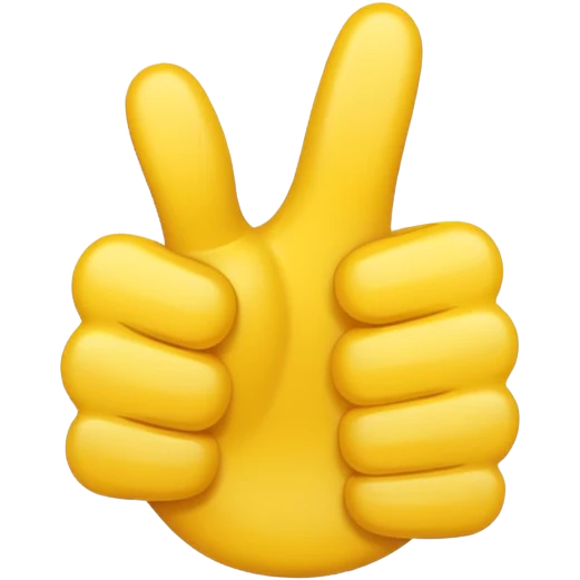 thumbs up emoji, positive and bold emoji