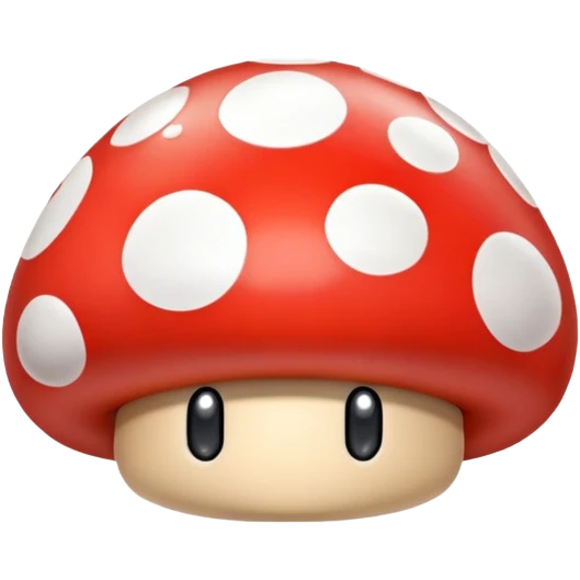 Super Mario red mushroom with white spots emoji