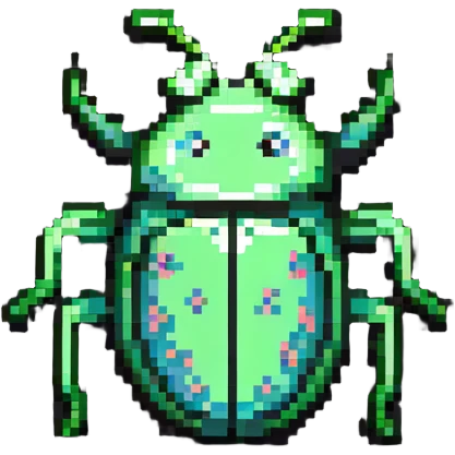 Bug debugging icon, programming logo emoji