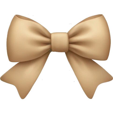 Beige bow emoji