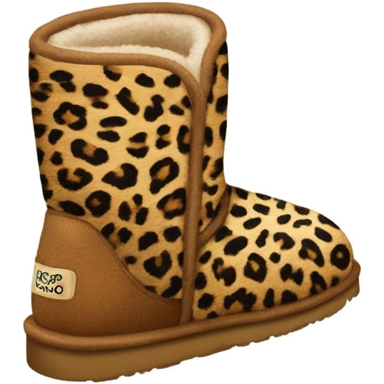 Leopard print uggs emoji
