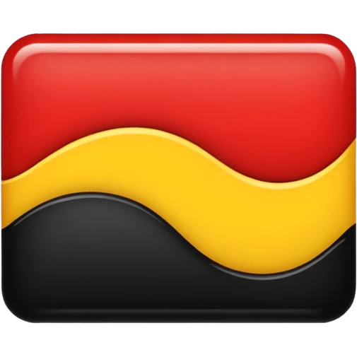 A wawy black and red rectangle with medium sized yellow circle in the middle emoji