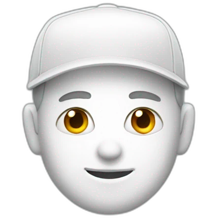 delivery man with white face emoji