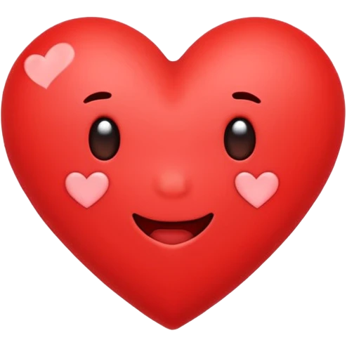 Create a hand drawn flat minimal love reaction emoji for a new social media app emoji