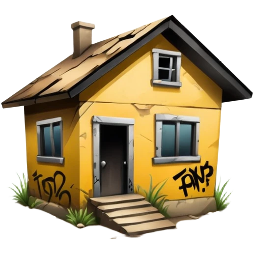 Abandoned trap house in the hood emoji