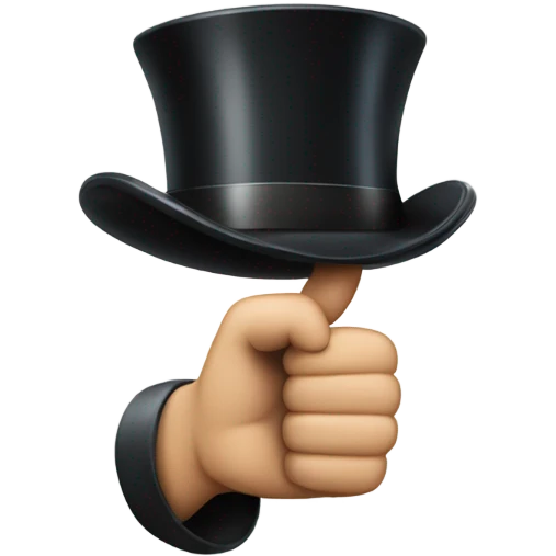 Thumbs up with tophat  emoji