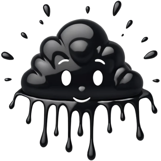 black ink splatter spill emoji