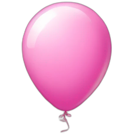 Pink ballon paper sticker  emoji