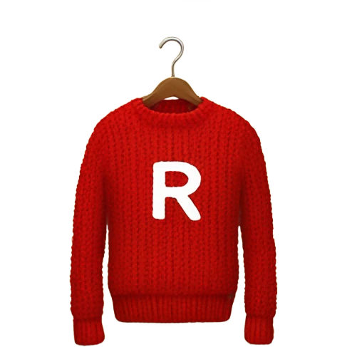 Harry Potter red knitted sweater with a letter R emoji