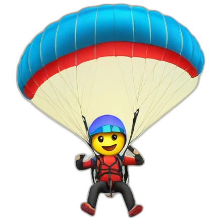 acro paraglider with turkish flag emoji
