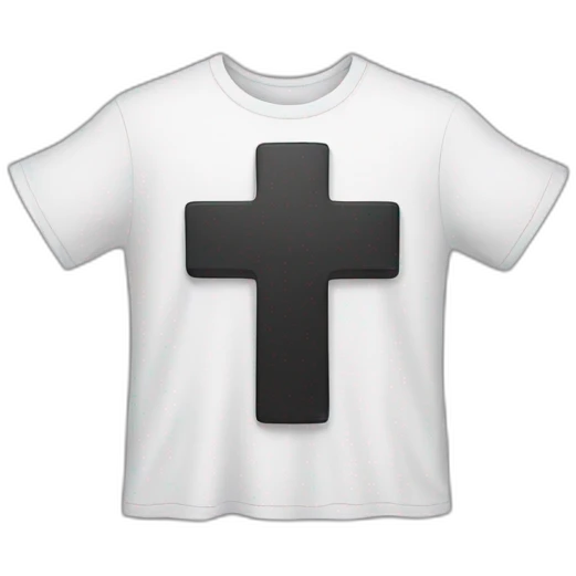 T shirt with cross on it emoji