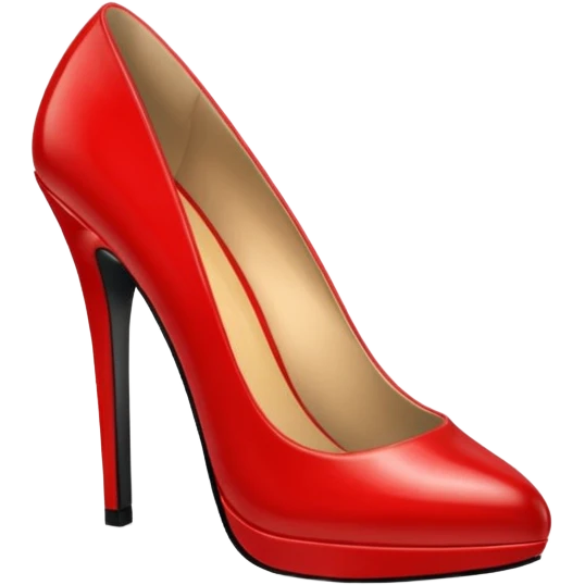 women's red shoes emoji