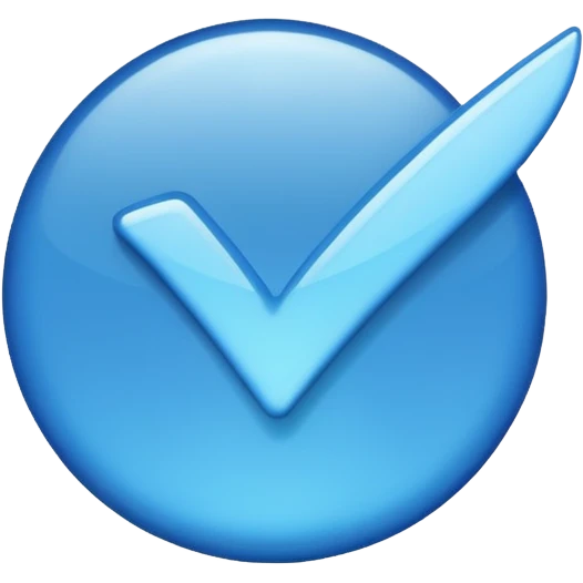 Verified blue tick emoji