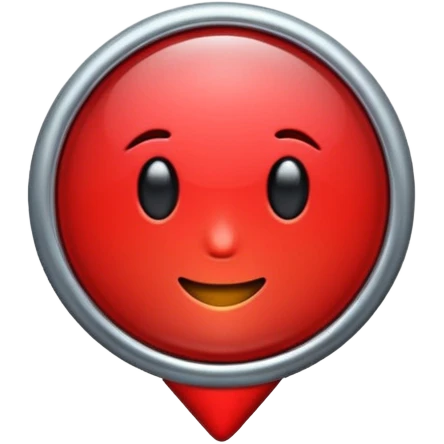 glitter red pin emoji
