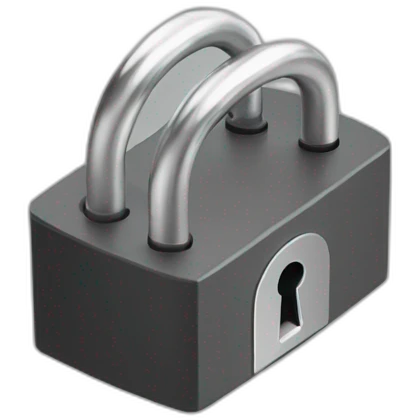 3d isometric lock emoji