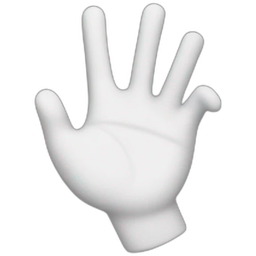 Hand holding Stop sign  emoji