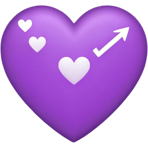 checklist purple heart emoji emoji