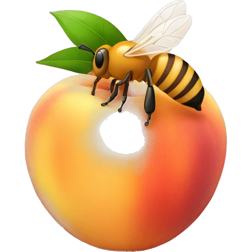 Honey on the peach emoji