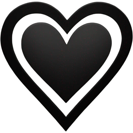 black heart with a c in the middle  emoji