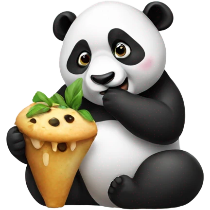 Panda eating 😏 emoji