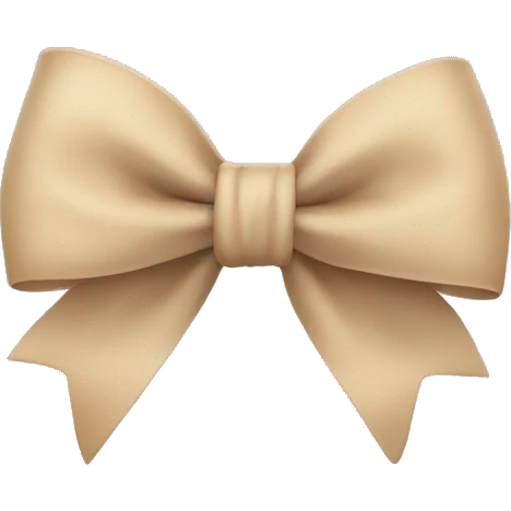 Beige bow emoji