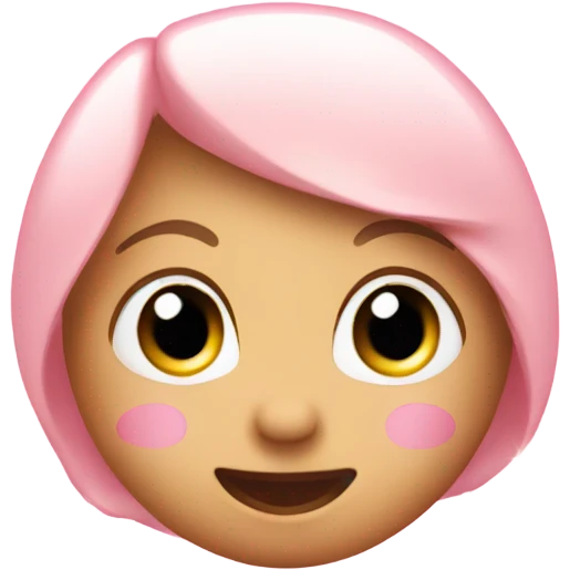 Light baby pink heart emoji with sparkles  emoji