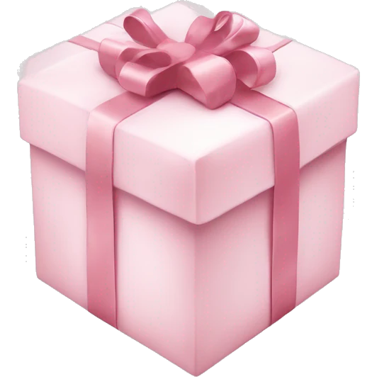 Light pink Christmas gifts under a white Christmas tree  emoji