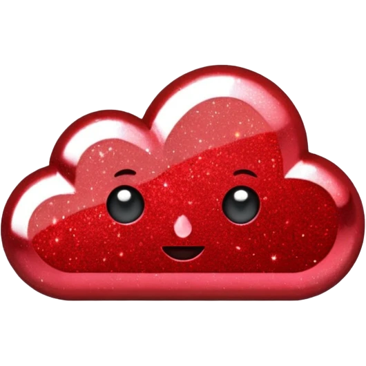 glitter red pin emoji
