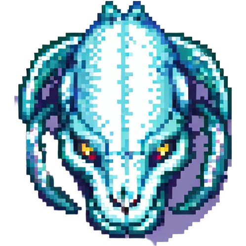 A viper emoji in Pixel Art style. emoji