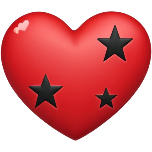 heart with black stars emoji