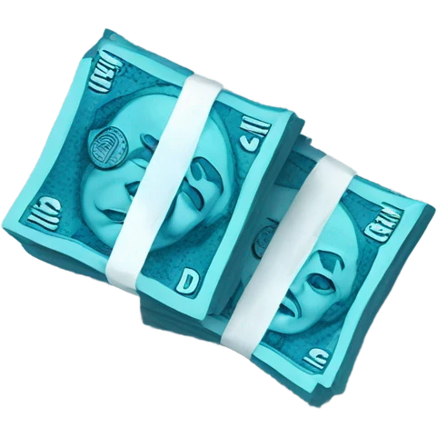 Blue money emoji