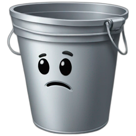 Sad wastebucket  emoji