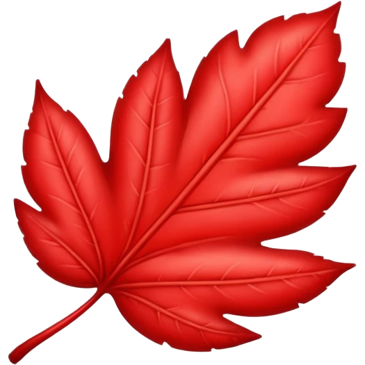 red oval leaf  emoji