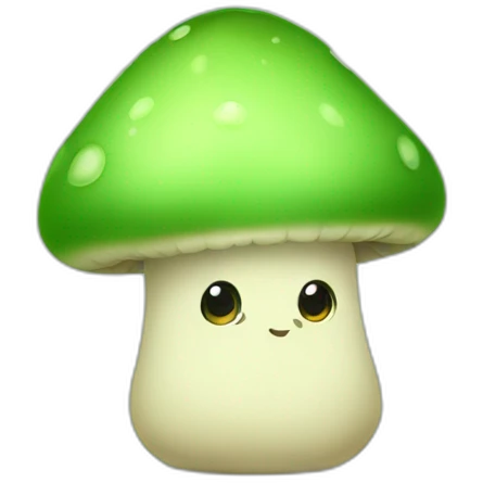 Green mushroom baby emoji