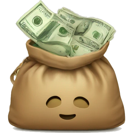 bag with money emoji