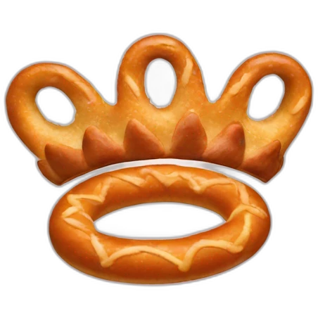 Pretzel as a crown emoji