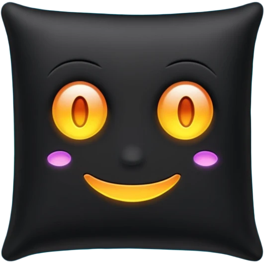 a black  pillow with dark aura coming out of it  emoji