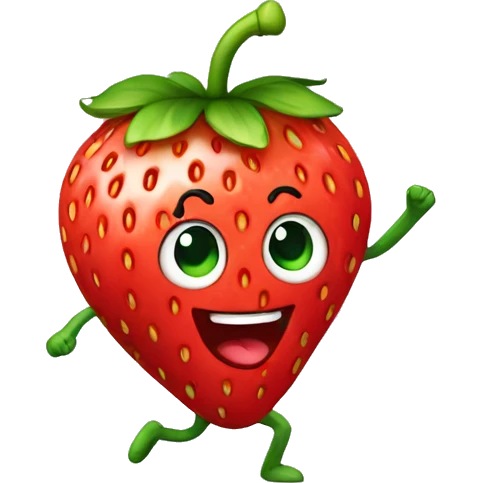 dancing strawberry emoji