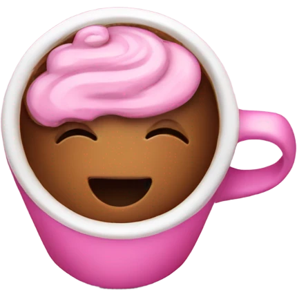 Pink coffee emoji
