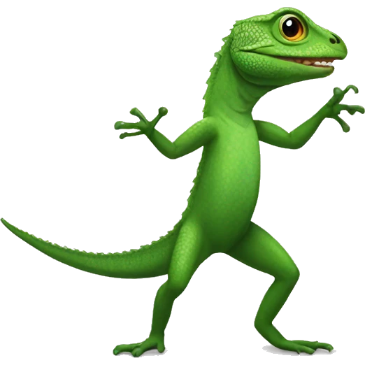 A lizard dancing emoji