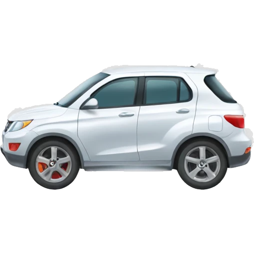 sports car on white background emoji