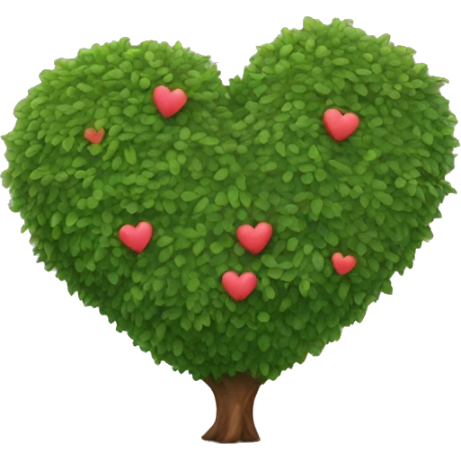 heart shape bush emoji