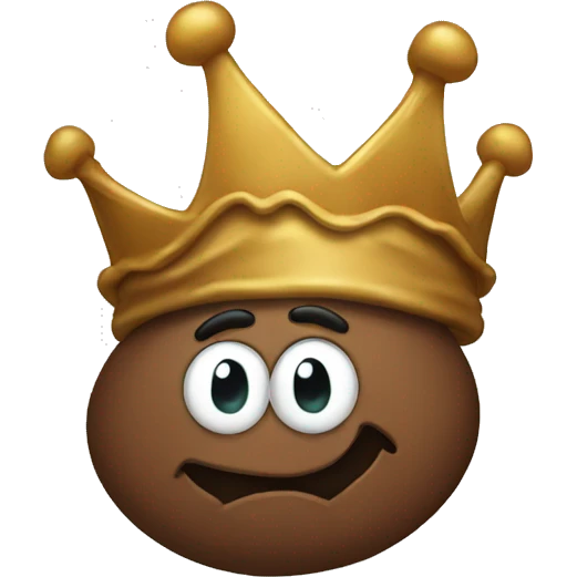 Poop wearing a crown emoji