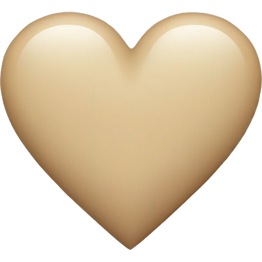 Beige heart emoji