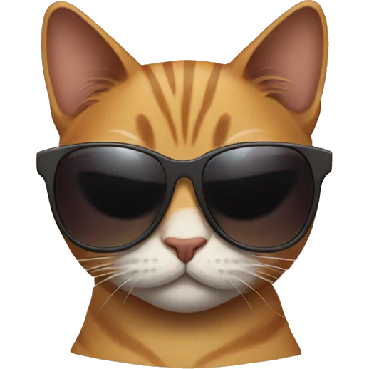 Cat with sunglasses emoji
