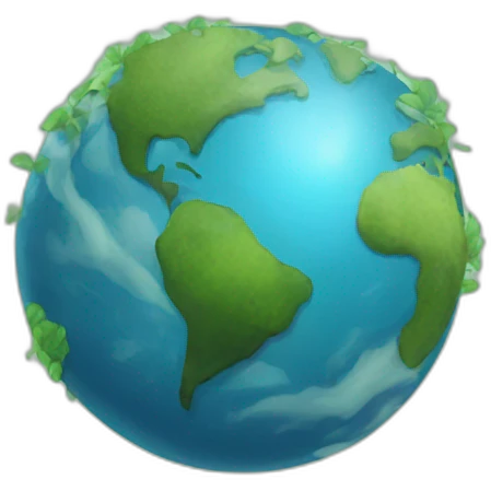 Earth with mirror emoji